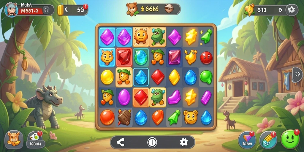 Tampilan gameplay seru dalam 66K yang penuh warna.