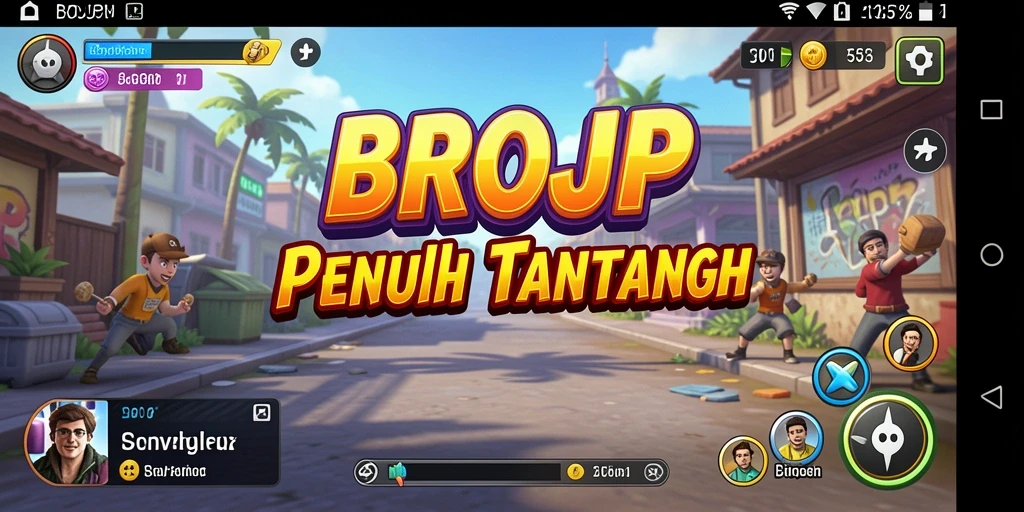 Tampilan gameplay seru dari BROJP dengan grafis menarik.