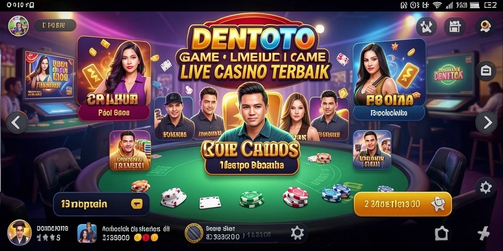 Tampilan gameplay Live Casino di DENTOTO yang menarik dan interaktif.