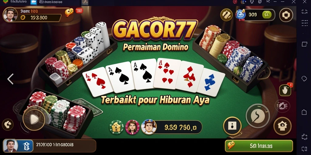 Tampilan gameplay seru dalam permainan Domino di GACOR77.