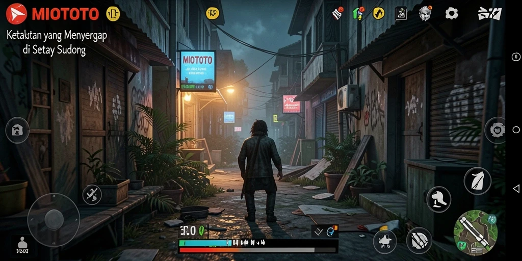 Gameplay menegangkan MIOTOTO dengan elemen horor yang intens.