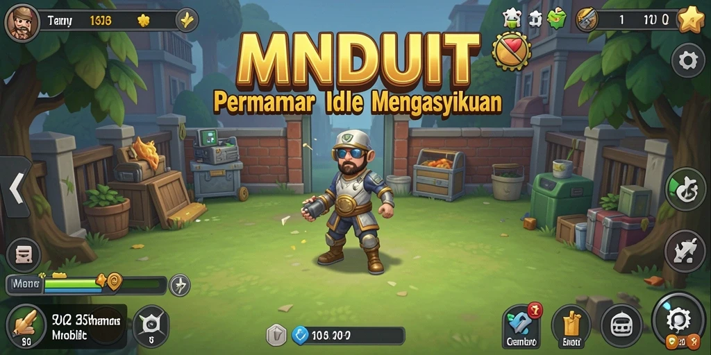 Tangkapan layar gameplay MNDUIT yang menampilkan aksi Idle yang seru.