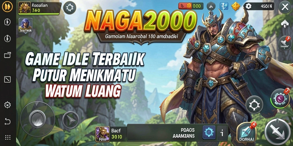 Tampilan gameplay NAGA2000 dengan fitur Idle yang menarik.