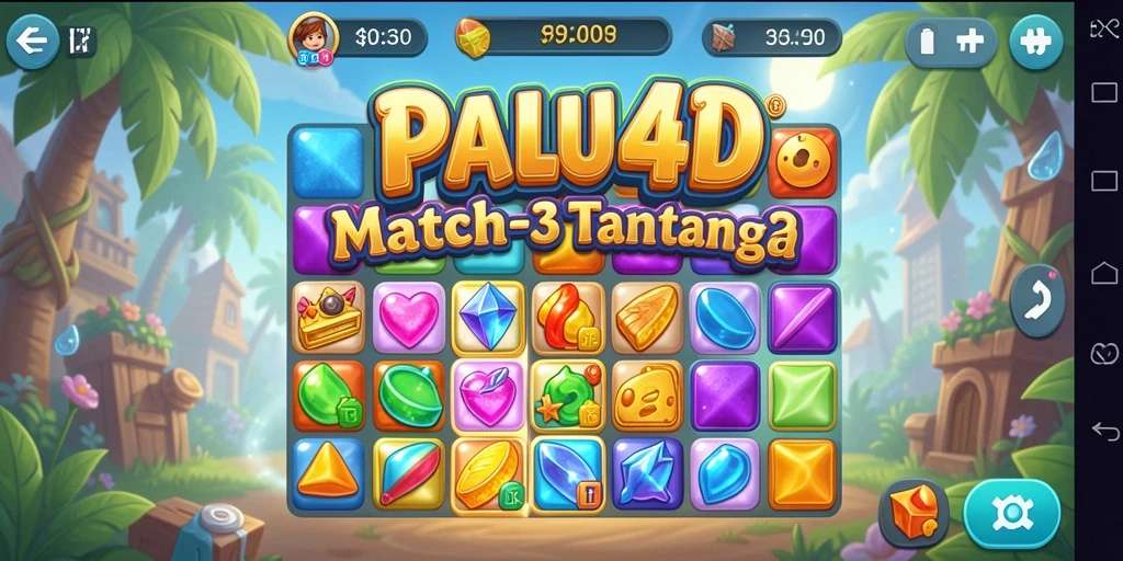 Screenshot gameplay PALU4D yang menampilkan keseruan mencocokkan objek.