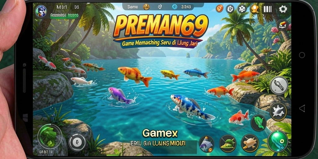 Screenshot PREMAN69 menampilkan gameplay memancing yang seru dan menarik.