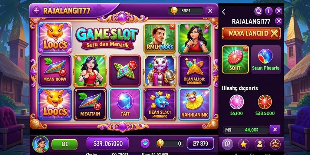 Tampilan gameplay menarik dari RAJALANGIT77 dengan berbagai slot yang menggembirakan.