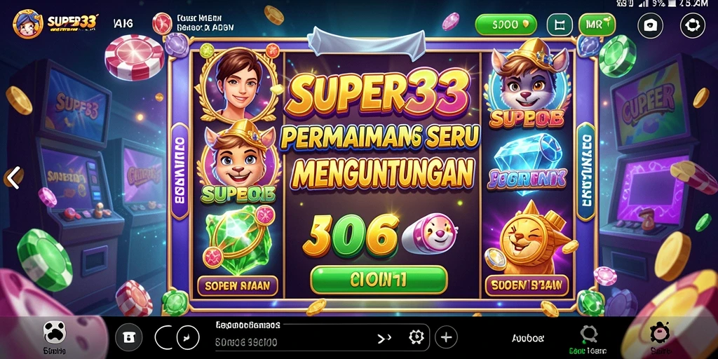 Screenshot gameplay SUPER33 dengan tema slot yang menarik.